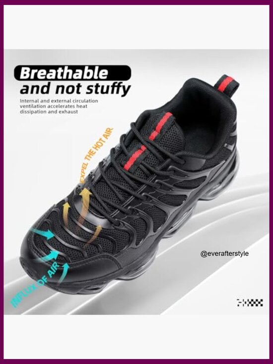 Men\'s Athletic Walking Shoes with Air Cushion Design and Non-Slip Sole main image 7